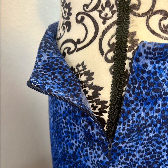 & OTHER STORIES Paris Atelier Blue Leopard Print Midi Skirt - Picture 7 of 9